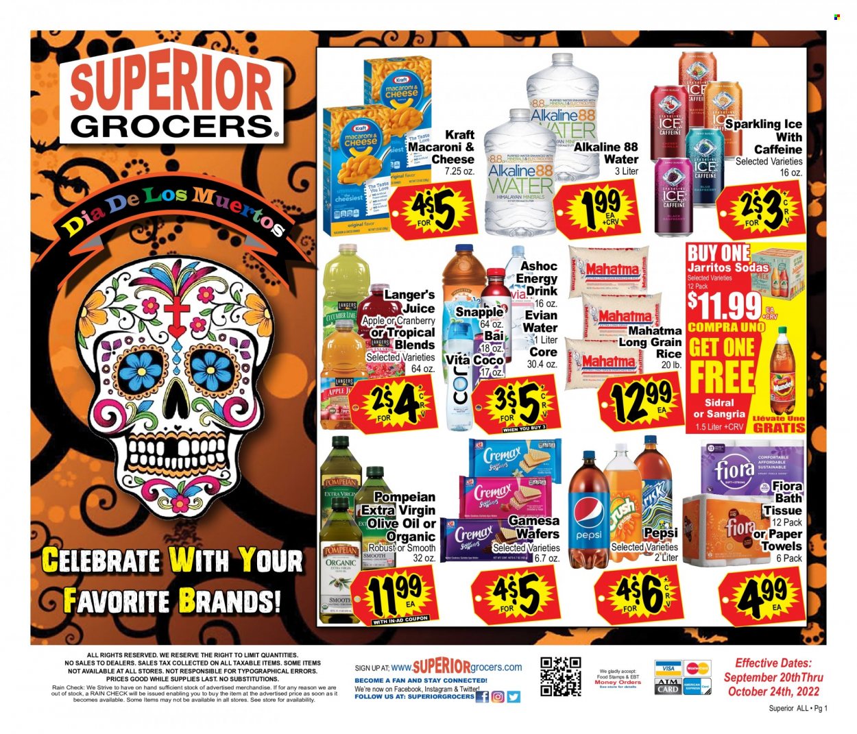 Superior Grocers flyer  - 09.20.2022 - 10.24.2022. Page 1.