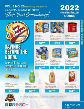 Commissary Flyer - 09/26/2022 - 10/09/2022.