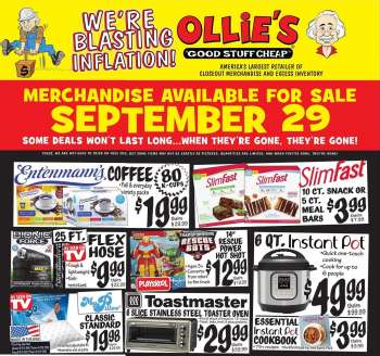 Ollie's Bargain Outlet Flyer - 09/29/2022 - 10/05/2022.