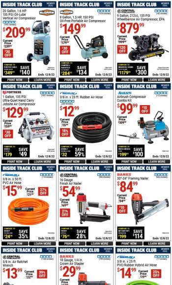 Harbor Freight Ad - Inside Track Club Member Deals