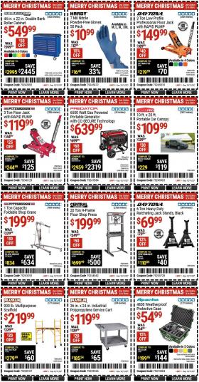 Harbor Freight - Merry Christmas Coupons
