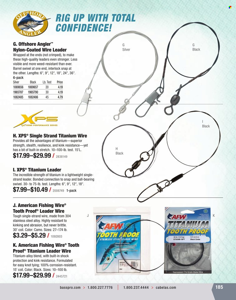 Bass Pro Shops flyer . Page 185.