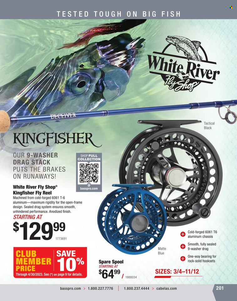 Bass Pro Shops flyer . Page 201.