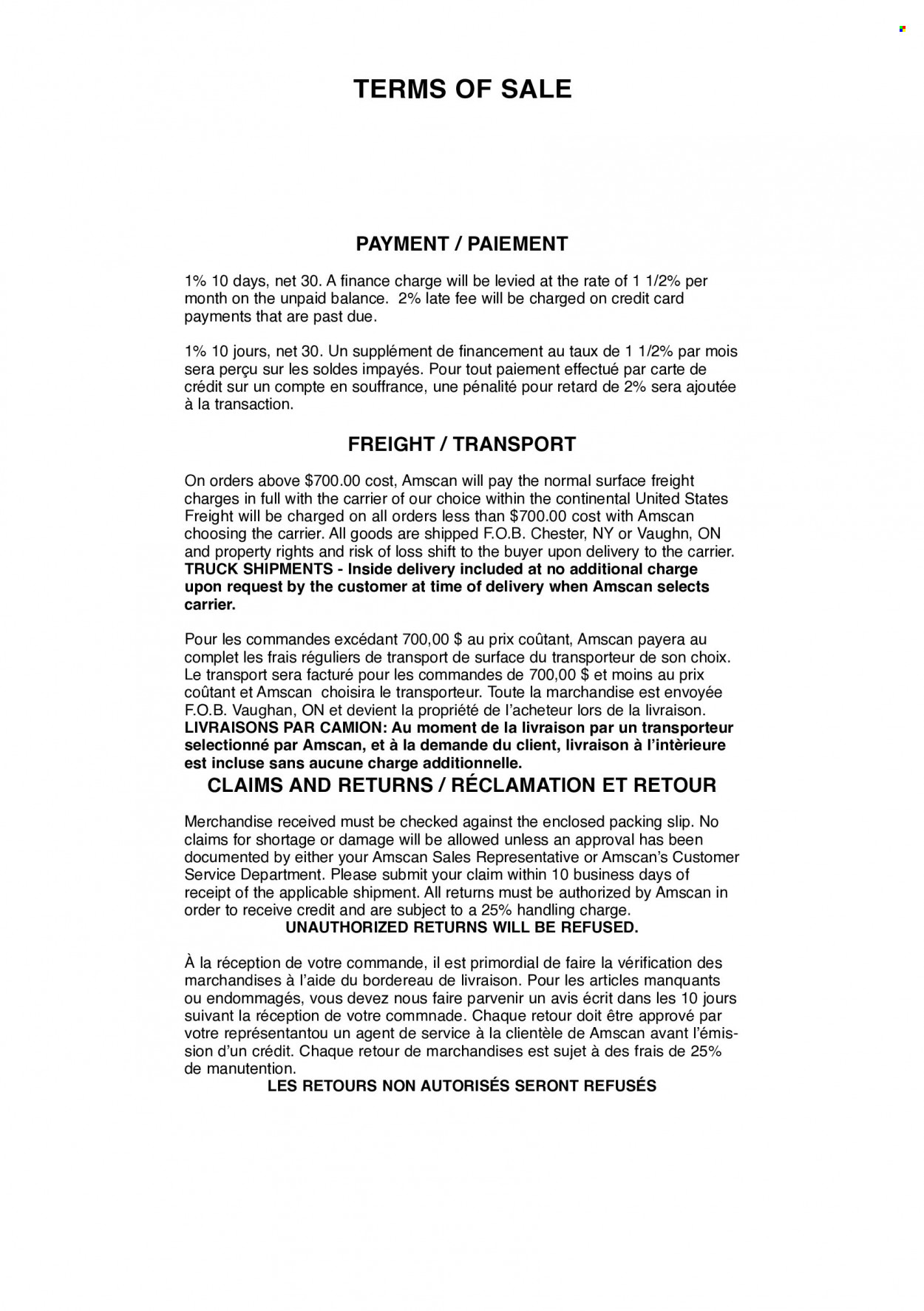 Amscan flyer . Page 76.