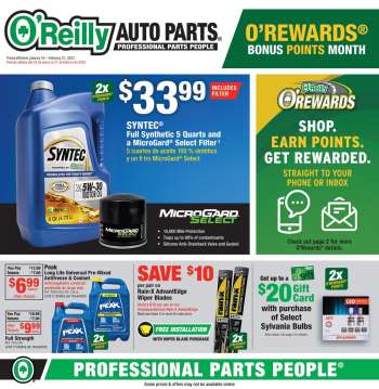 O'Reilly Auto Parts Burlington weekly ads