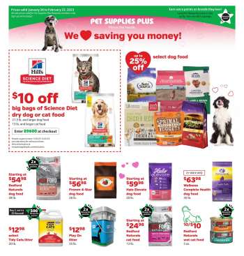 Pet Supplies Plus Flyer - January 26, 2023 - February 22, 2023.