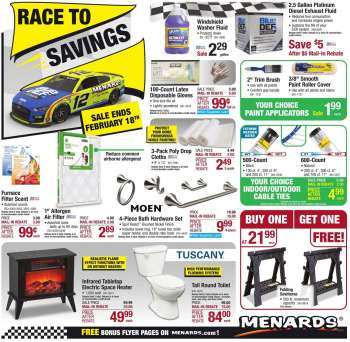 Menards Ad - Race to Savings Sale