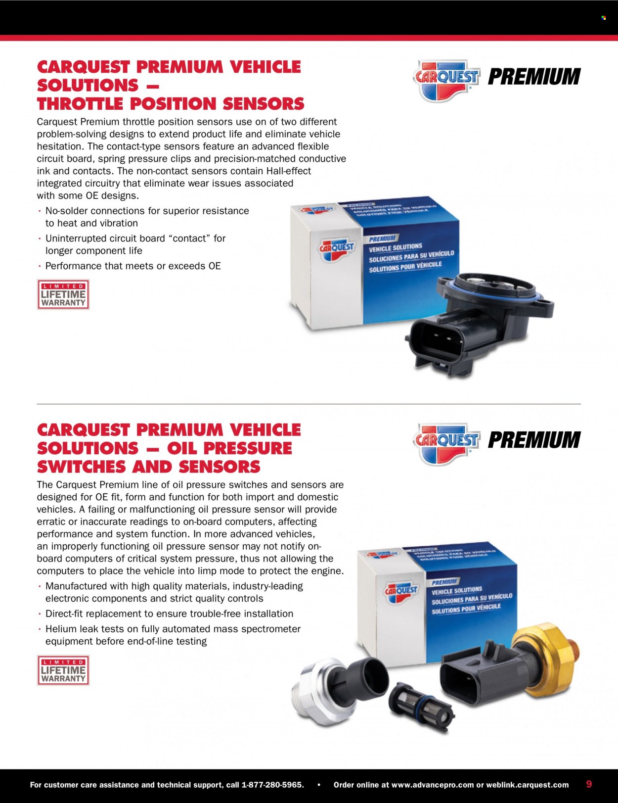 Carquest flyer . Page 9.