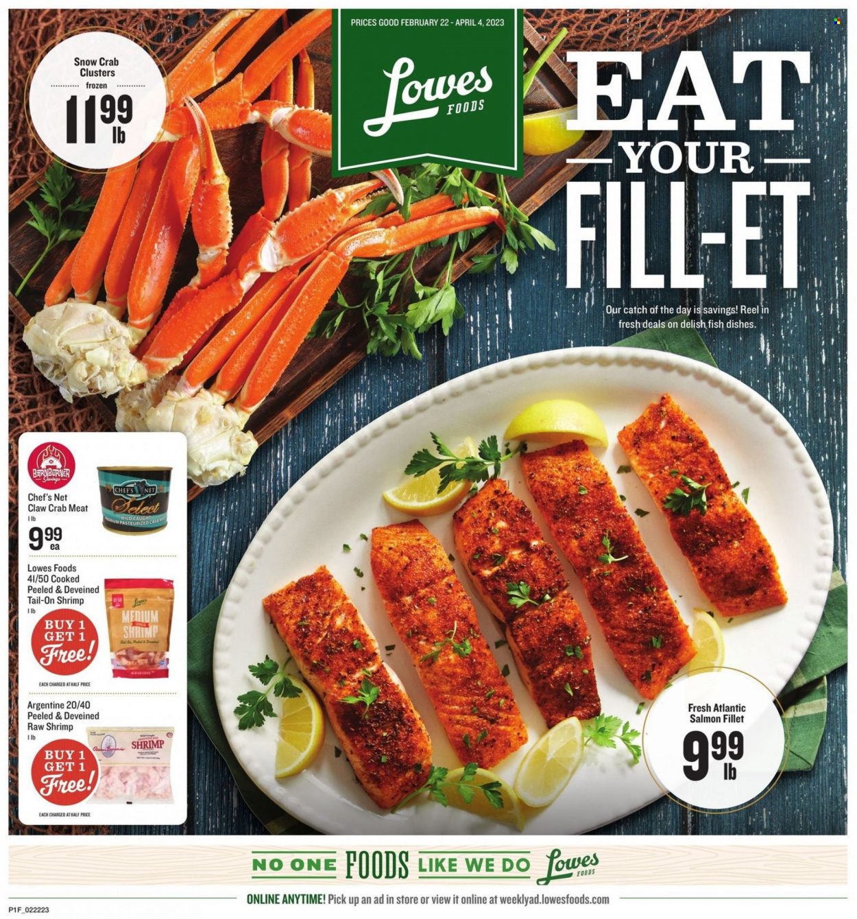 Lowes Foods flyer  - 02.22.2023 - 04.04.2023. Page 1.