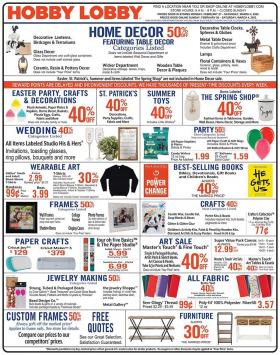 Hobby Lobby - Hobby Lobby Weekly Ad - Prices Good Through March 4, 2023