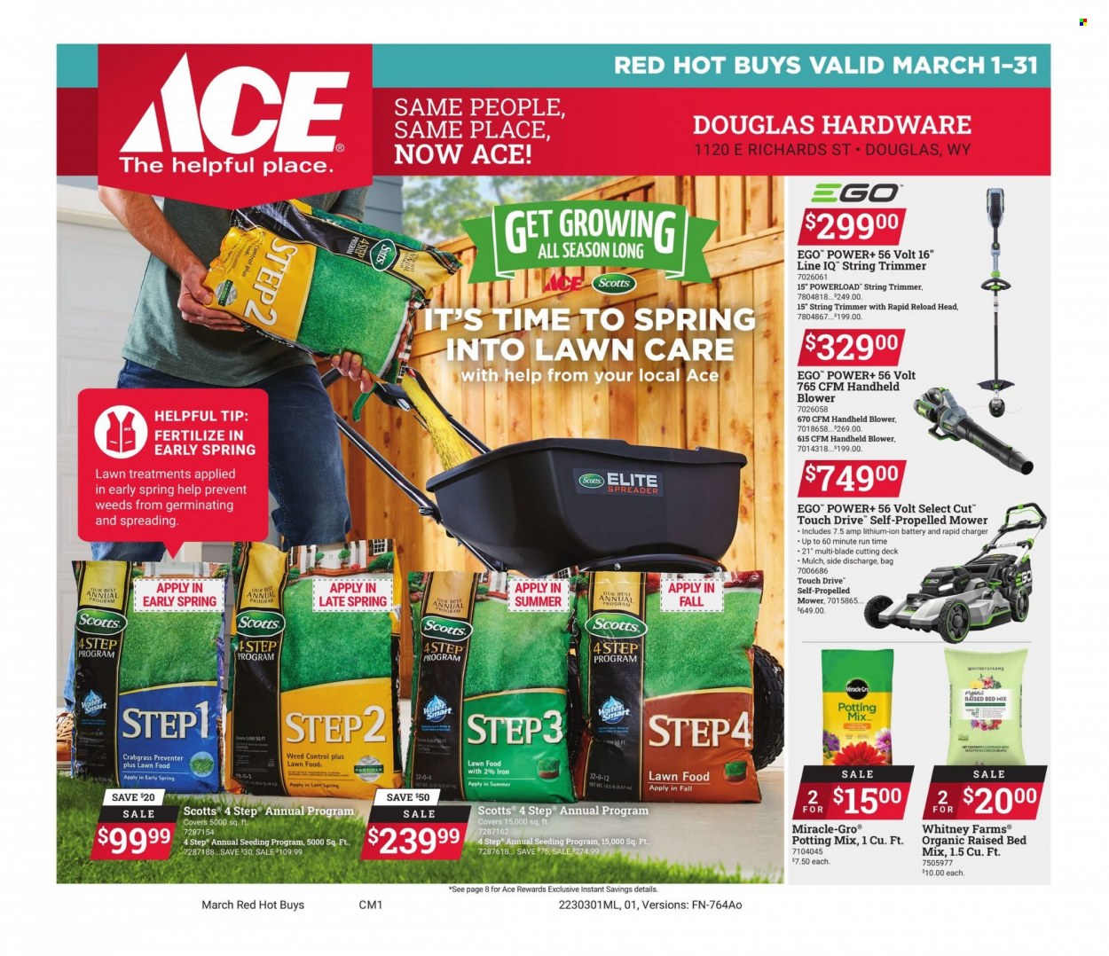 ACE Hardware flyer  - 03.01.2023 - 03.31.2023. Page 1.