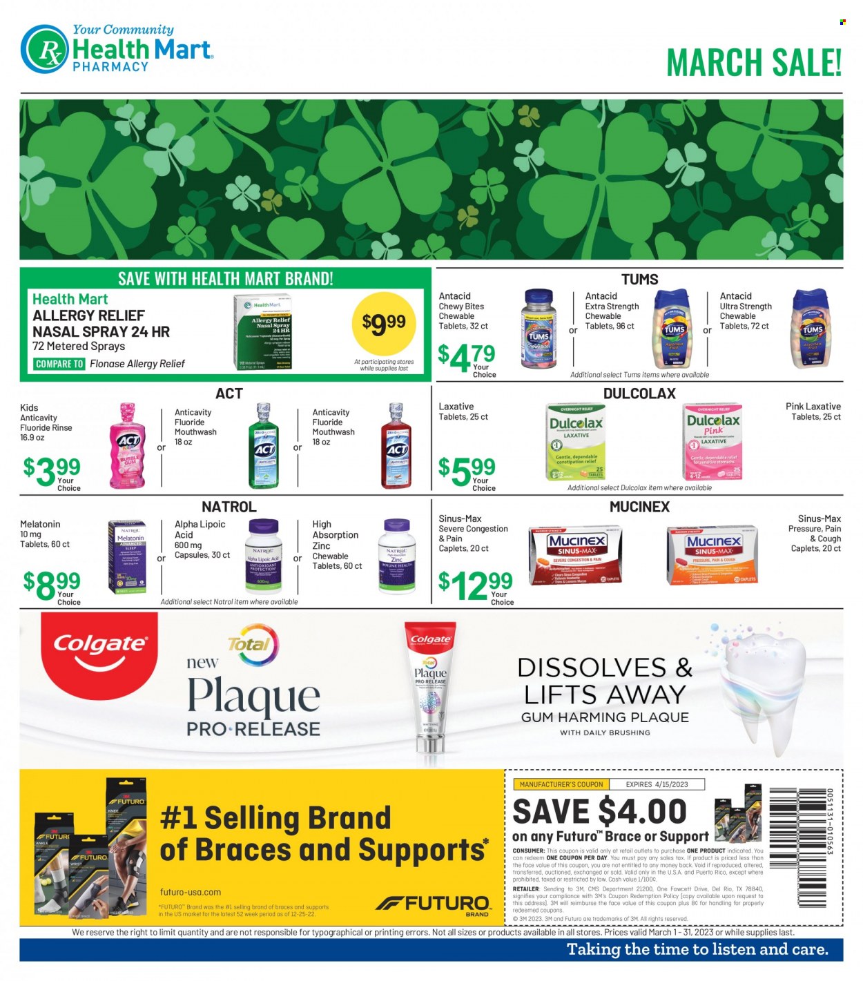 Health Mart flyer  - 03.01.2023 - 03.31.2023. Page 1.