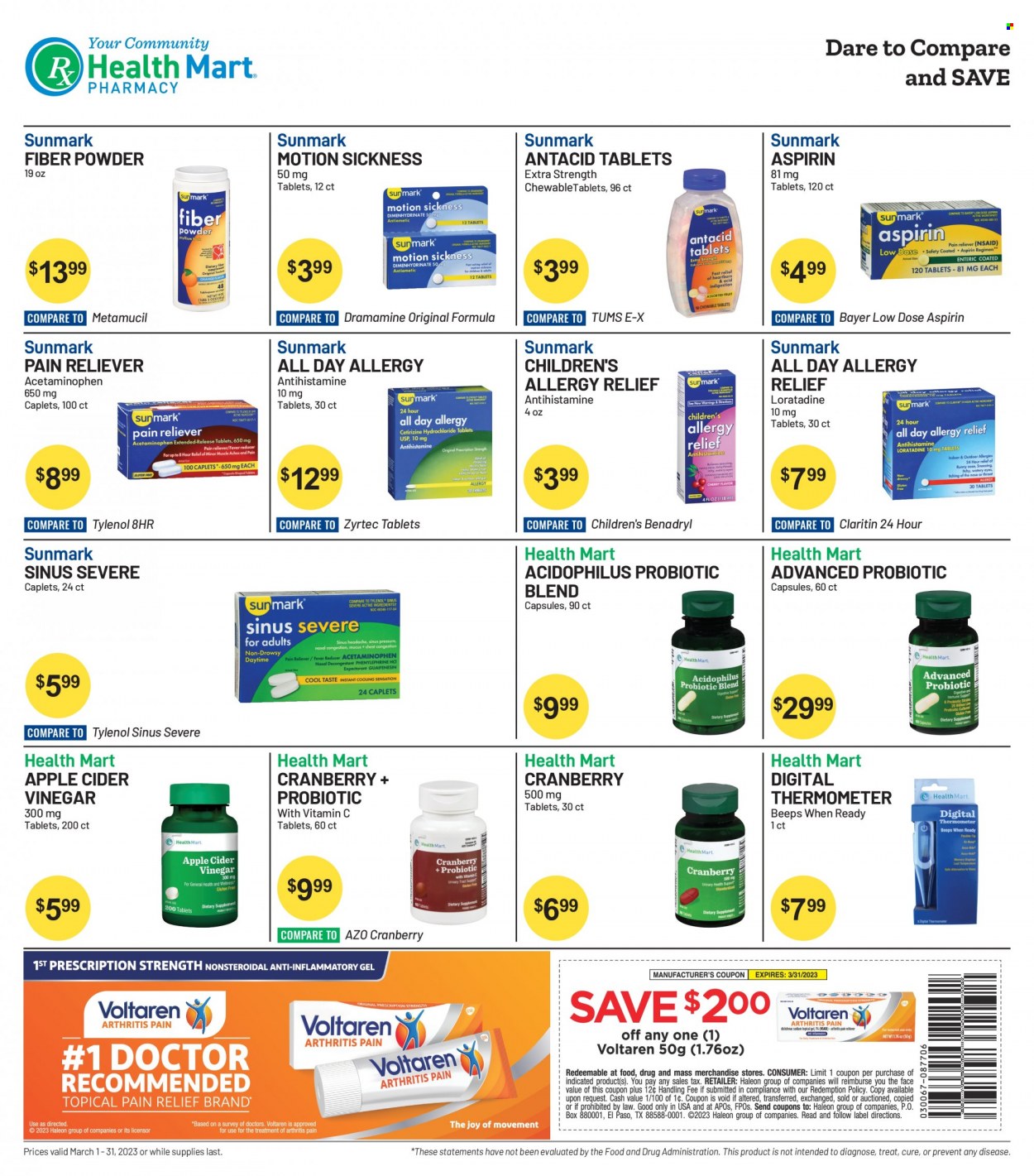 Health Mart flyer  - 03.01.2023 - 03.31.2023. Page 2.