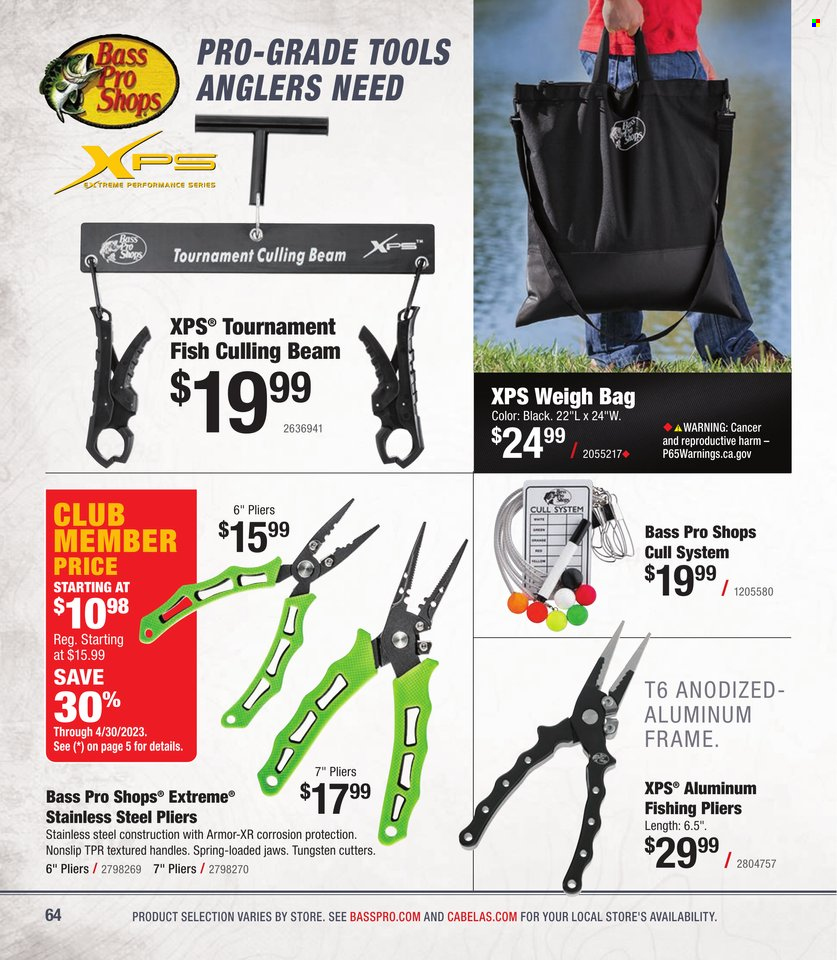 Bass Pro Shops flyer . Page 64.