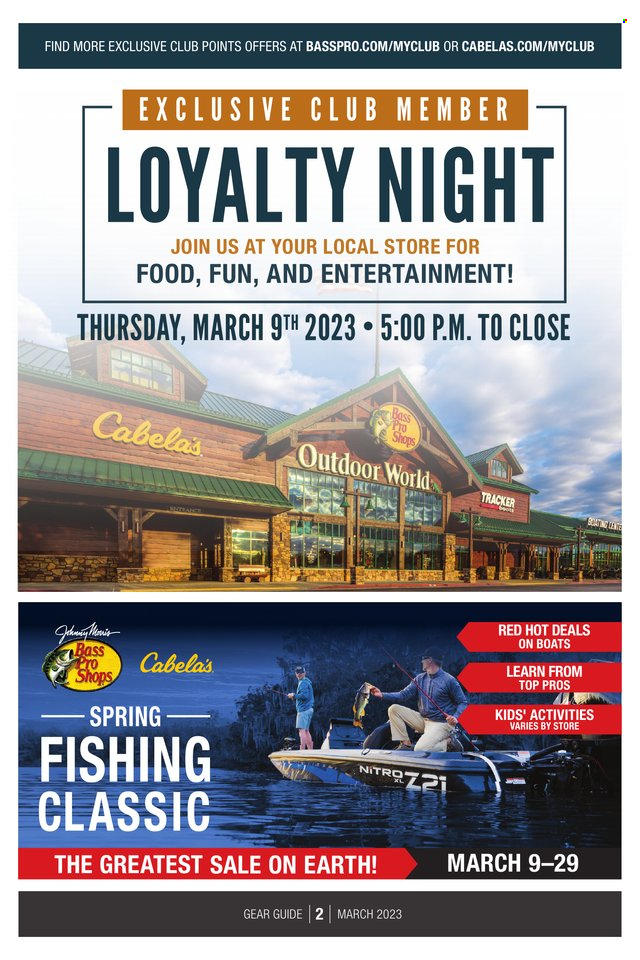 Bass Pro Shops flyer  - 03.01.2023 - 03.31.2023. Page 2.