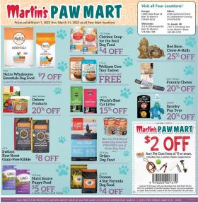 Martin’s - Paw Mart Monthly Ad