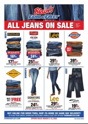 Blain's Farm & Fleet - All Jeans on Sale