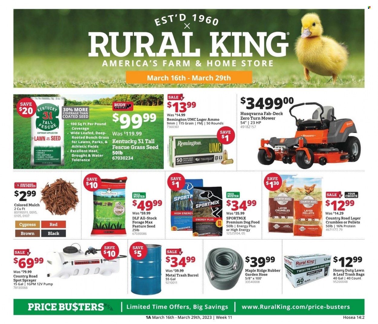 Rural King flyer  - 03.16.2023 - 03.29.2023. Page 1.
