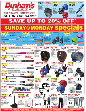 Dunham's Sports - Weekly Ad Preview. Starts Saturday March 18.
