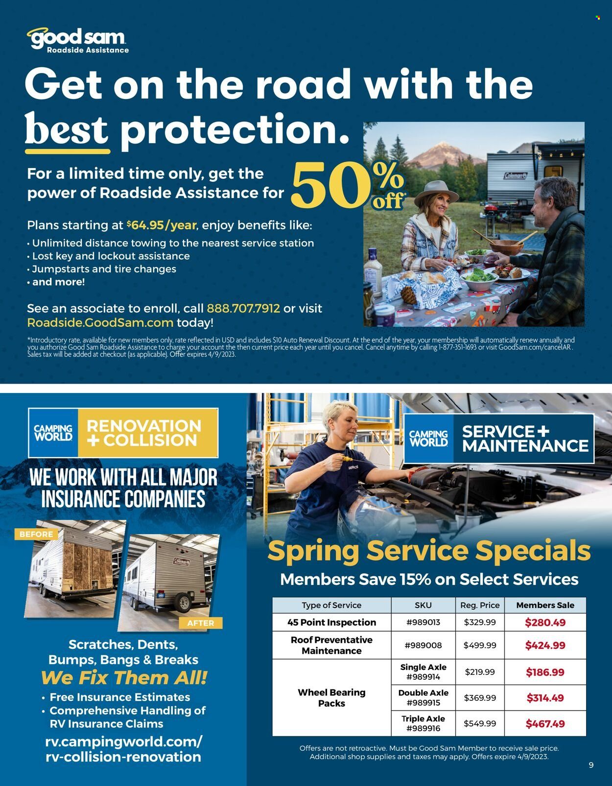 Camping World flyer  - 03.16.2023 - 04.09.2023. Page 9.