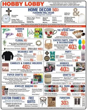 Hobby Lobby - Hobby Lobby Weekly Ad - Prices Good Through March 25, 2023