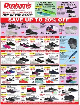 Dunham's Sports - Weekly Ad Preview. Starts Saturday March 25.