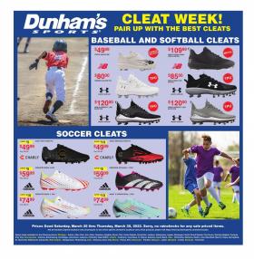 Dunham's Sports - Cleat Week Ad        