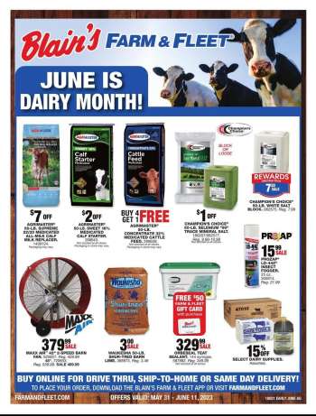 Blain's Farm & Fleet Ad - June is Dairy Month