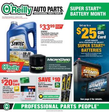 O'Reilly Auto Parts Washington weekly ads