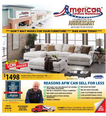 American Furniture Warehouse Ad