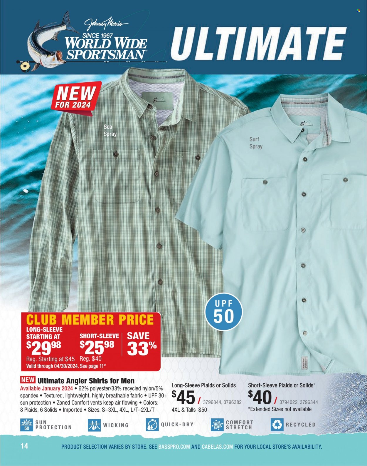 thumbnail - Bass Pro Shops Flyer - Sales products - shirt. Page 14.