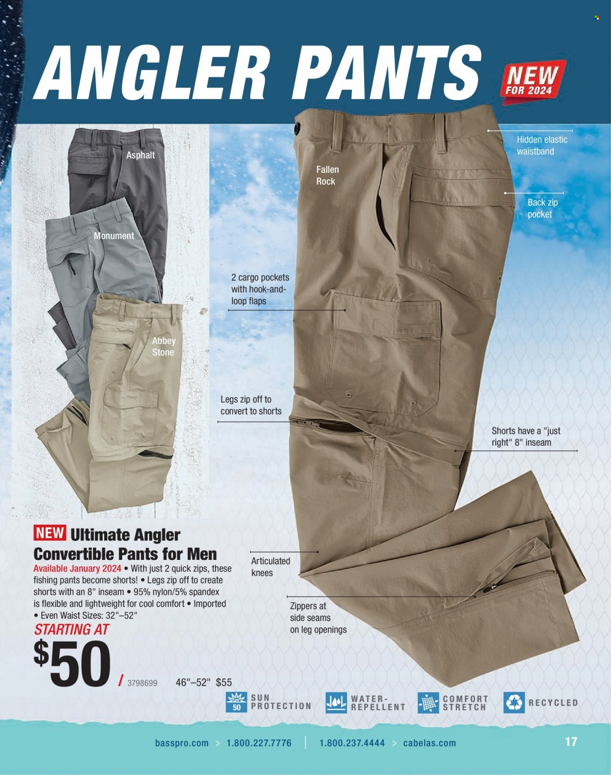 thumbnail - Bass Pro Shops Flyer - Sales products - shorts, pants. Page 17.