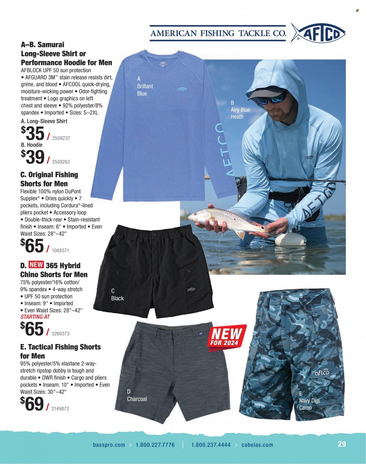 thumbnail - Bass Pro Shops Flyer - Sales products - hoodie, shorts, long-sleeve shirt, shirt. Page 29.