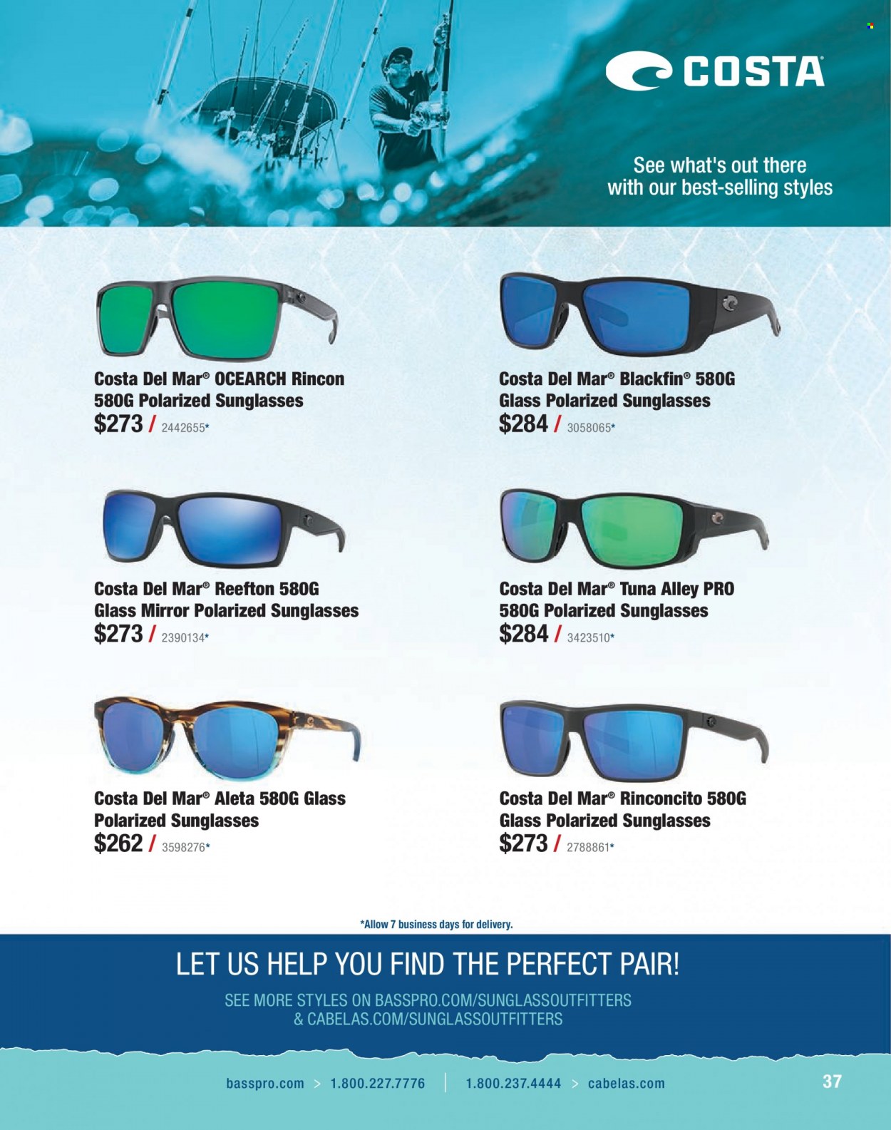 thumbnail - Bass Pro Shops Flyer - Sales products - sunglasses. Page 37.