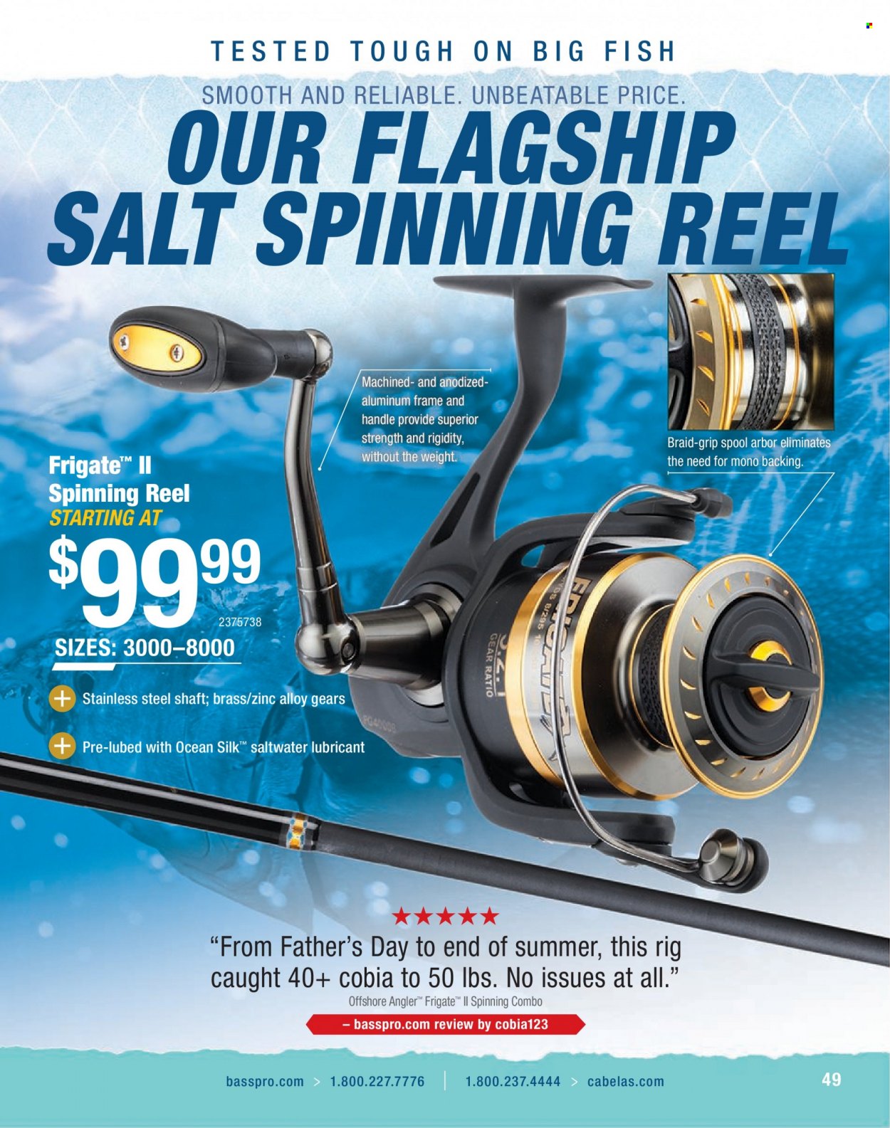 thumbnail - Bass Pro Shops Flyer - Sales products - fish, reel, spinning reel. Page 49.