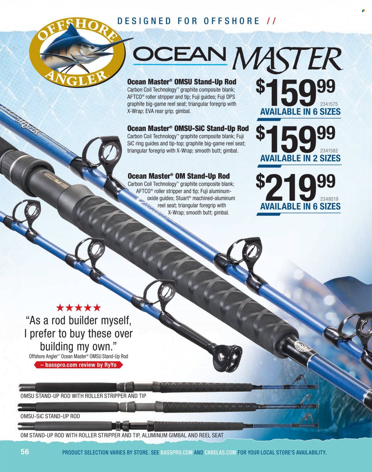 thumbnail - Bass Pro Shops Flyer - Sales products - reel, roller. Page 56.