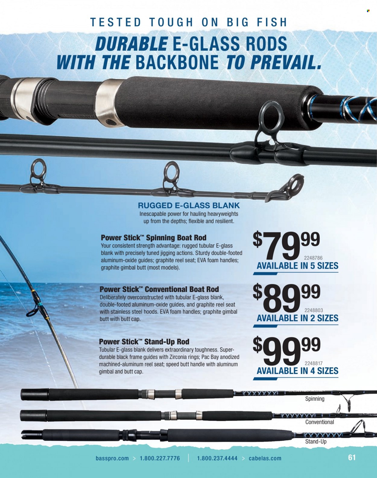 thumbnail - Bass Pro Shops Flyer - Sales products - fish, reel. Page 61.