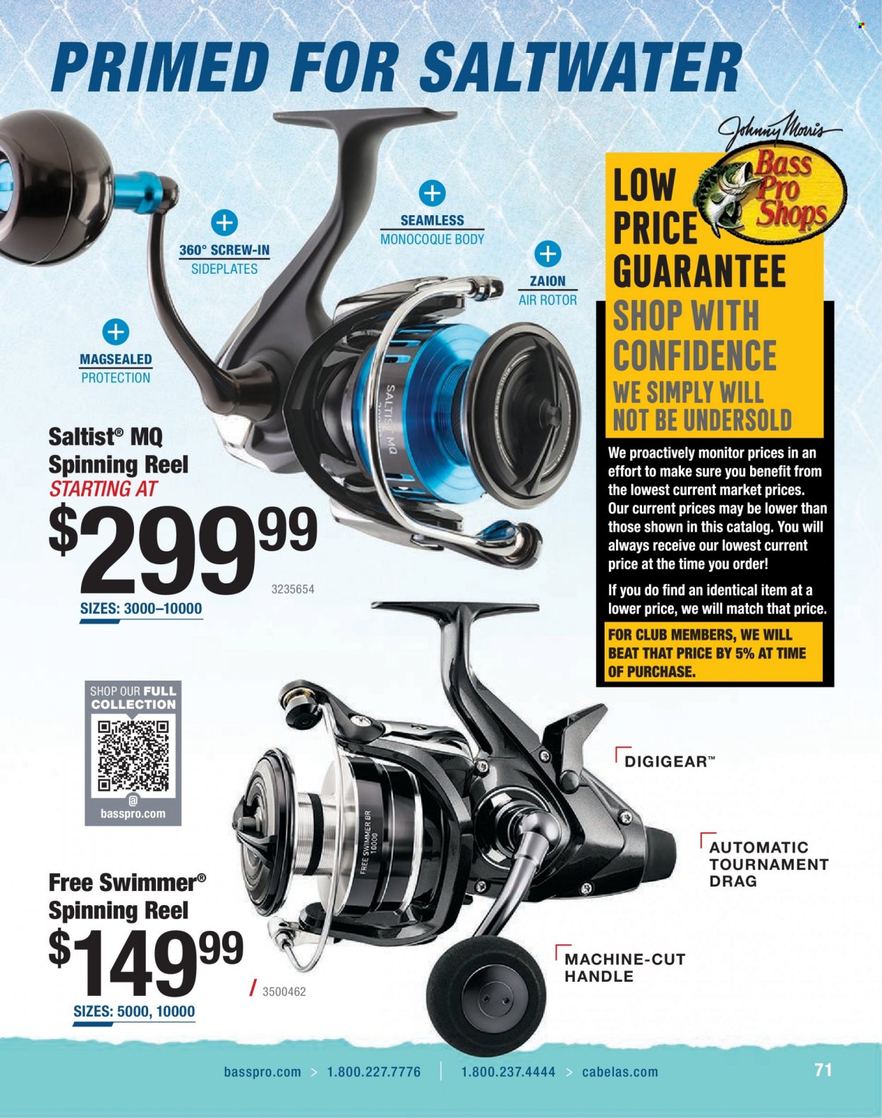 thumbnail - Bass Pro Shops Flyer - Sales products - Bass Pro, reel, spinning reel. Page 71.