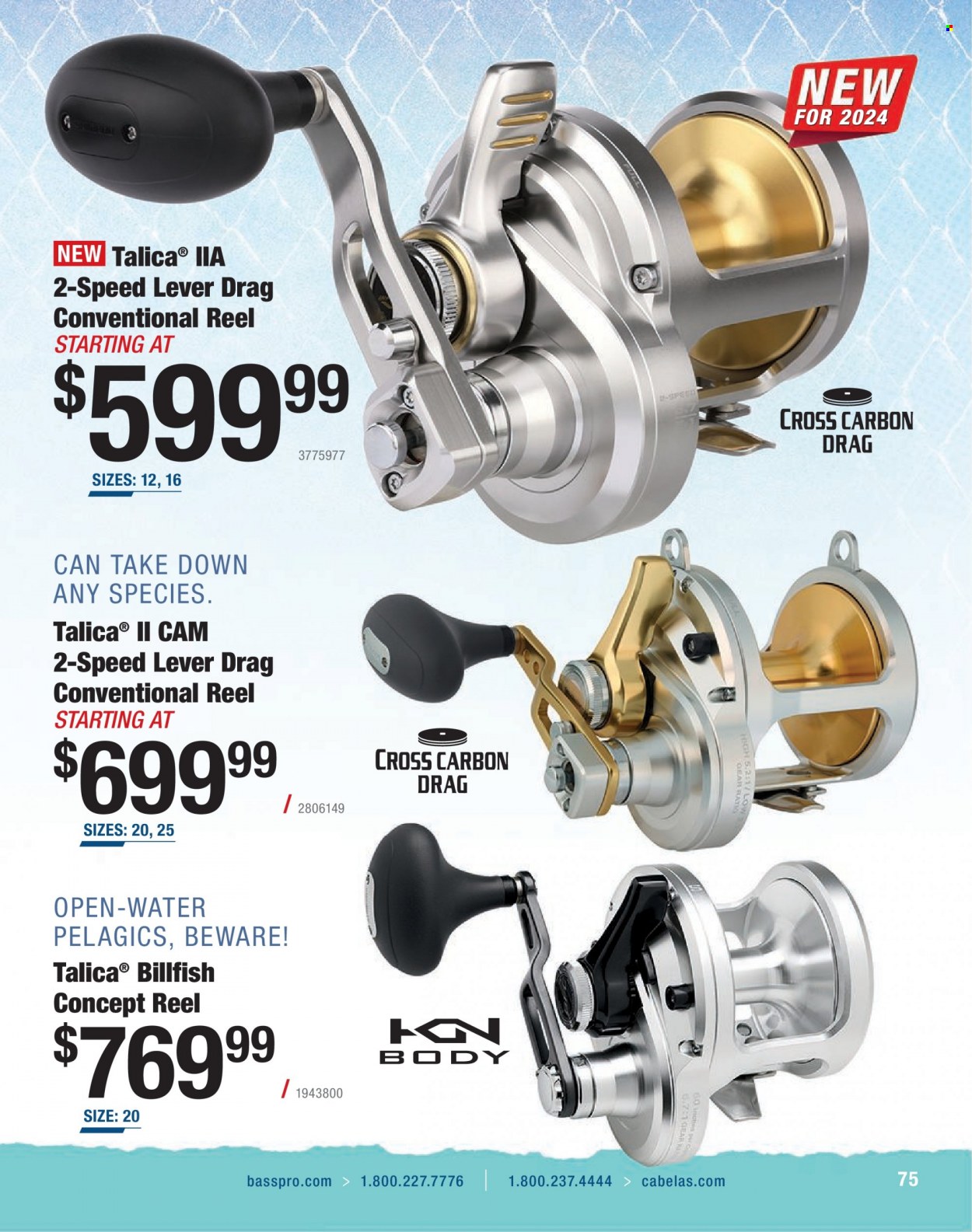 thumbnail - Bass Pro Shops Flyer - Sales products - reel. Page 75.