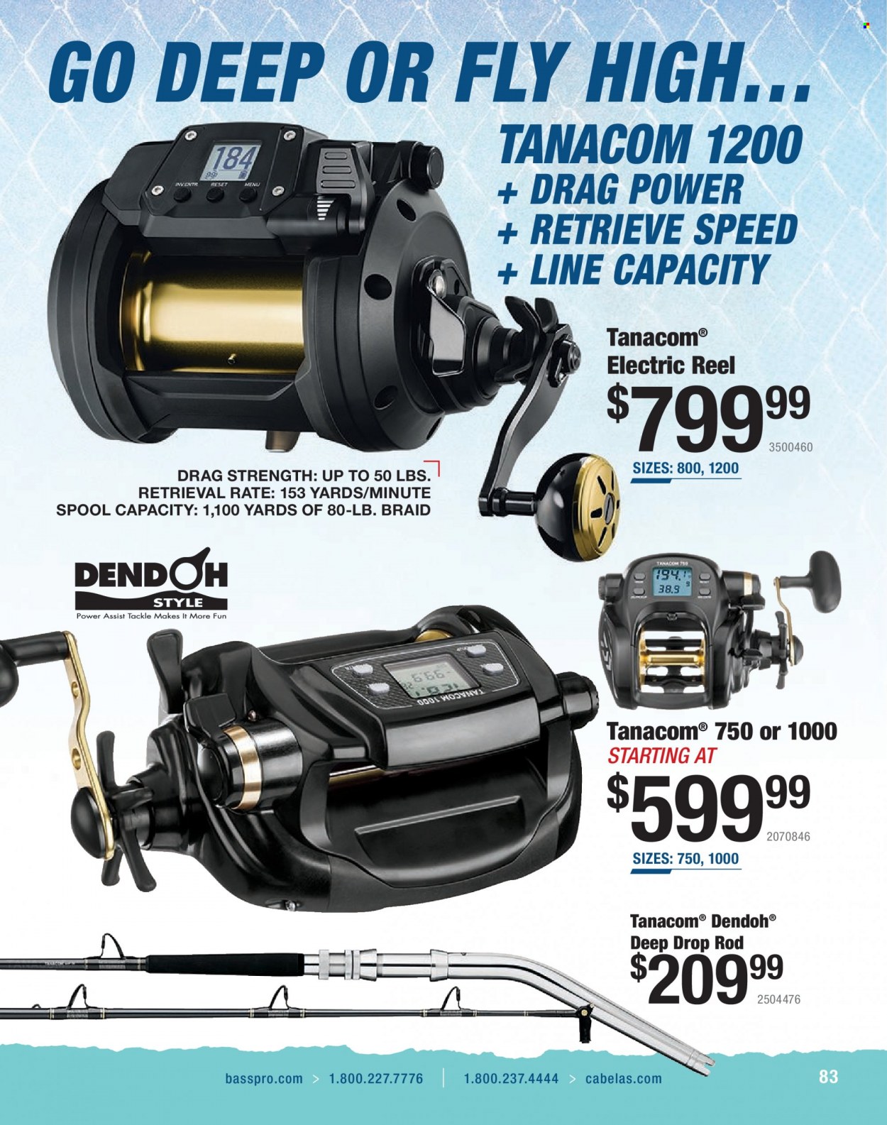 thumbnail - Bass Pro Shops Flyer - Sales products - reel. Page 83.