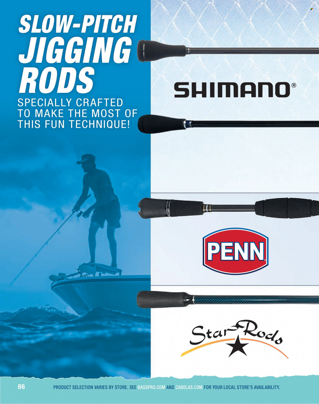 thumbnail - Bass Pro Shops Flyer - Sales products - Shimano, fishing rod, Penn. Page 86.