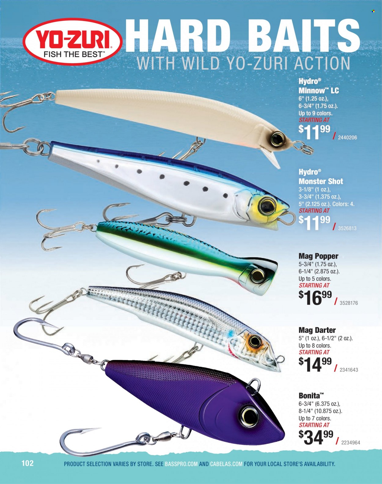 thumbnail - Bass Pro Shops Flyer - Sales products - fish, Monster. Page 102.