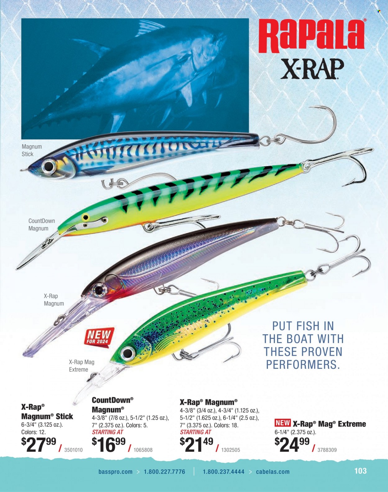 thumbnail - Bass Pro Shops Flyer - Sales products - fish. Page 103.