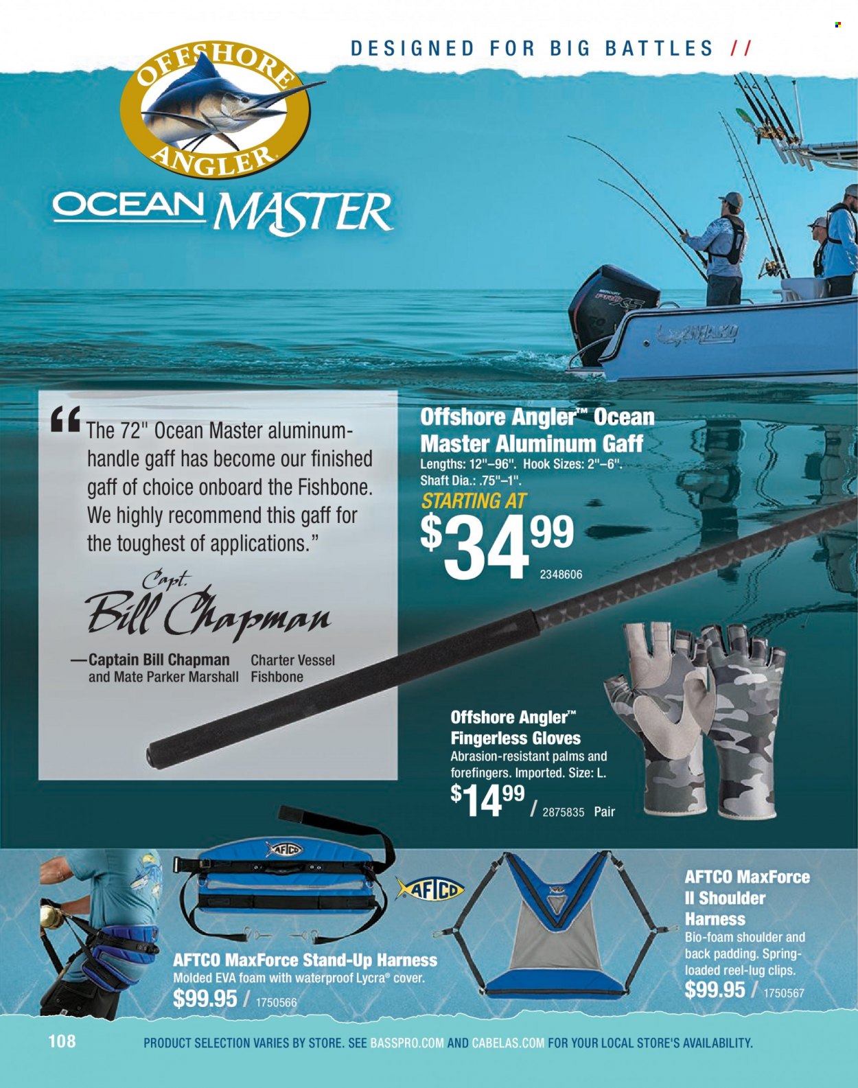 thumbnail - Bass Pro Shops Flyer - Sales products - gloves, reel. Page 108.