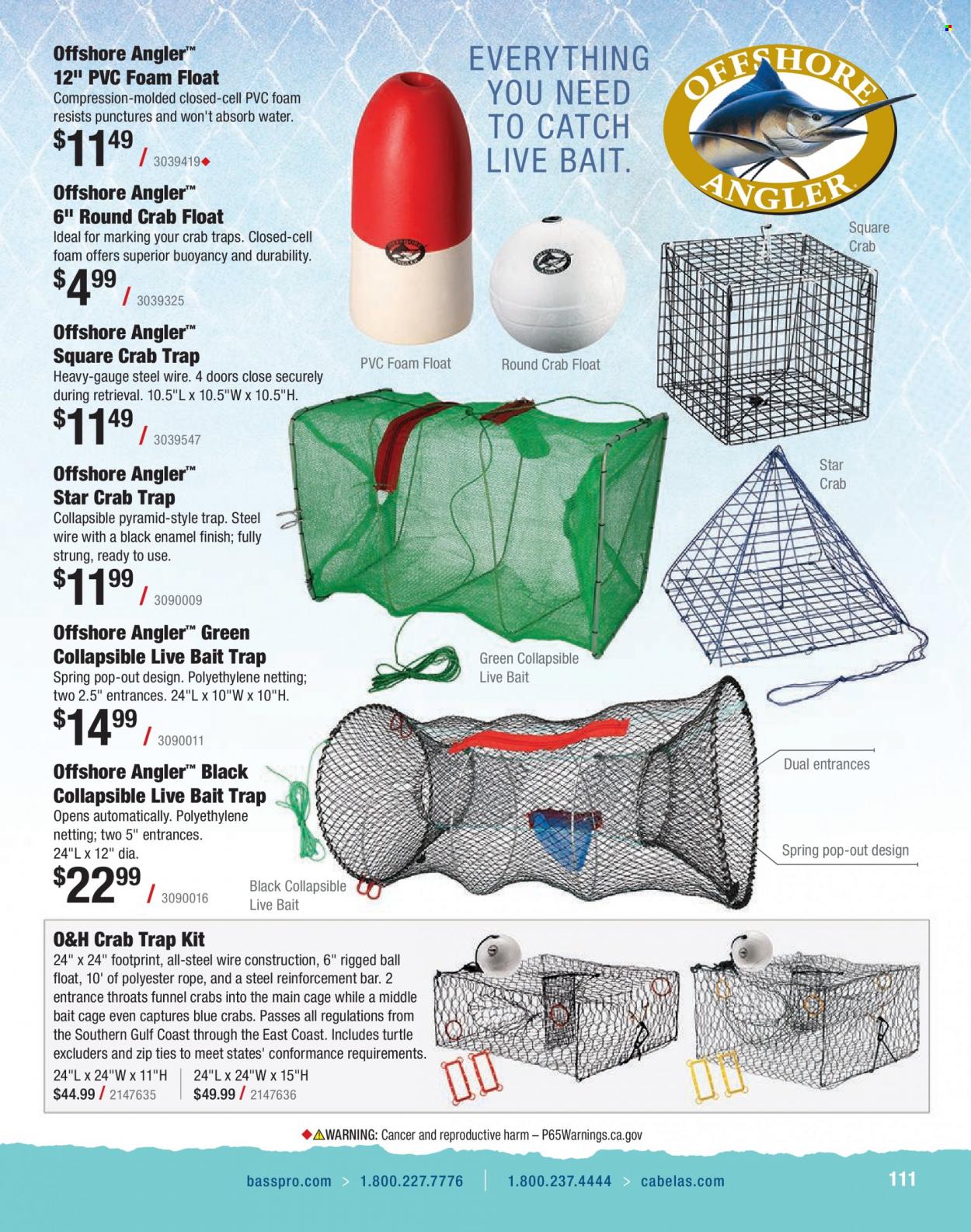 thumbnail - Bass Pro Shops Flyer - Sales products - cage, gauge, rope. Page 111.