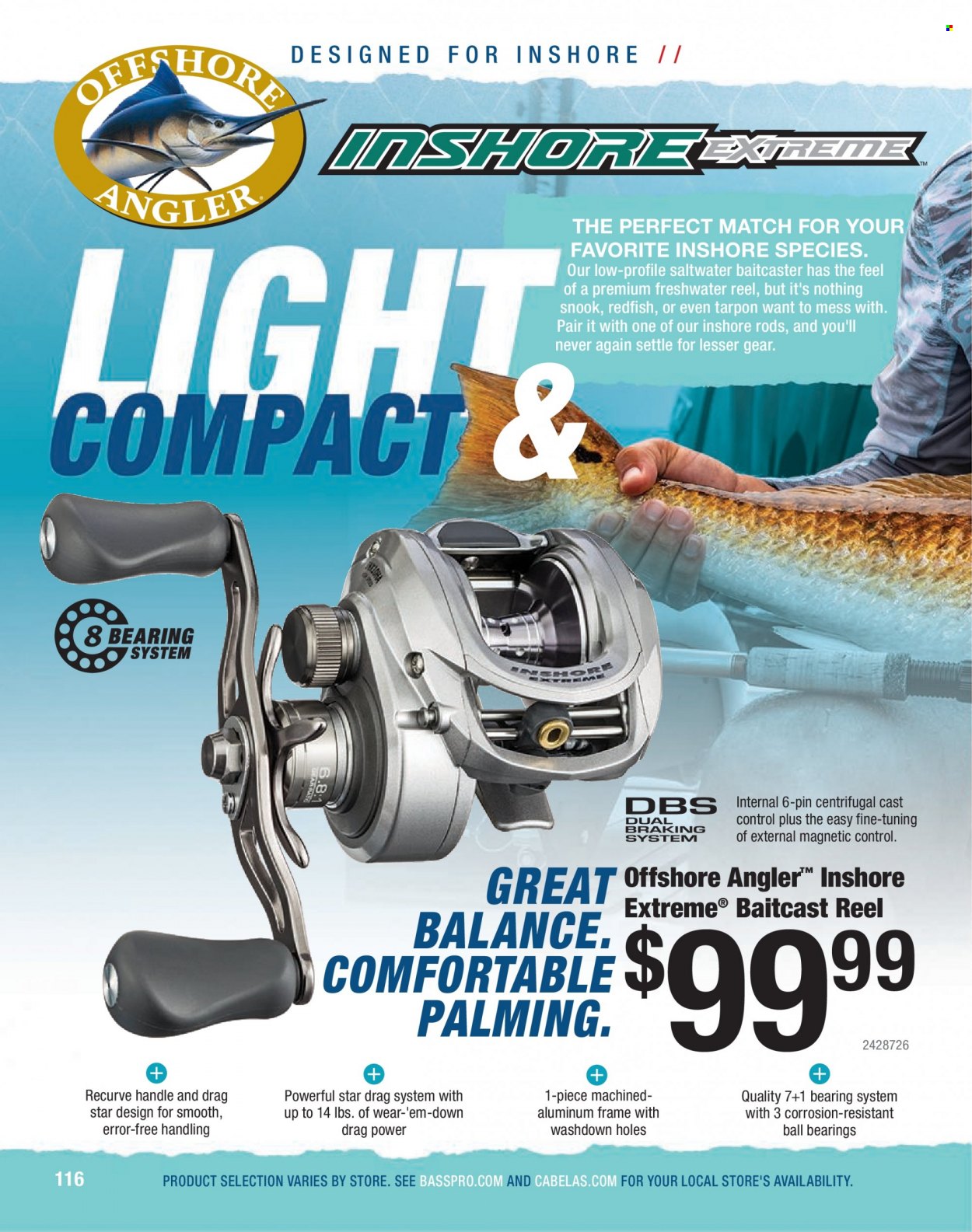 thumbnail - Bass Pro Shops Flyer - Sales products - baitcast reel, reel. Page 116.