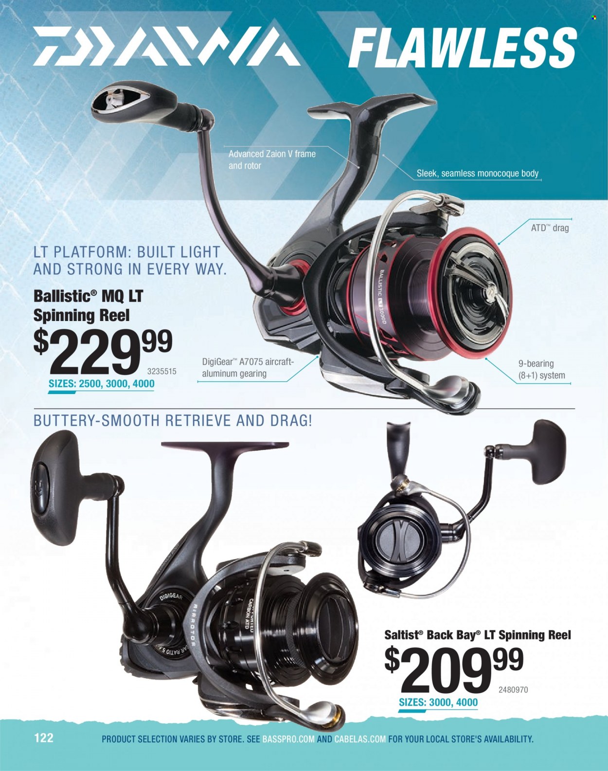 thumbnail - Bass Pro Shops Flyer - Sales products - reel, spinning reel. Page 122.