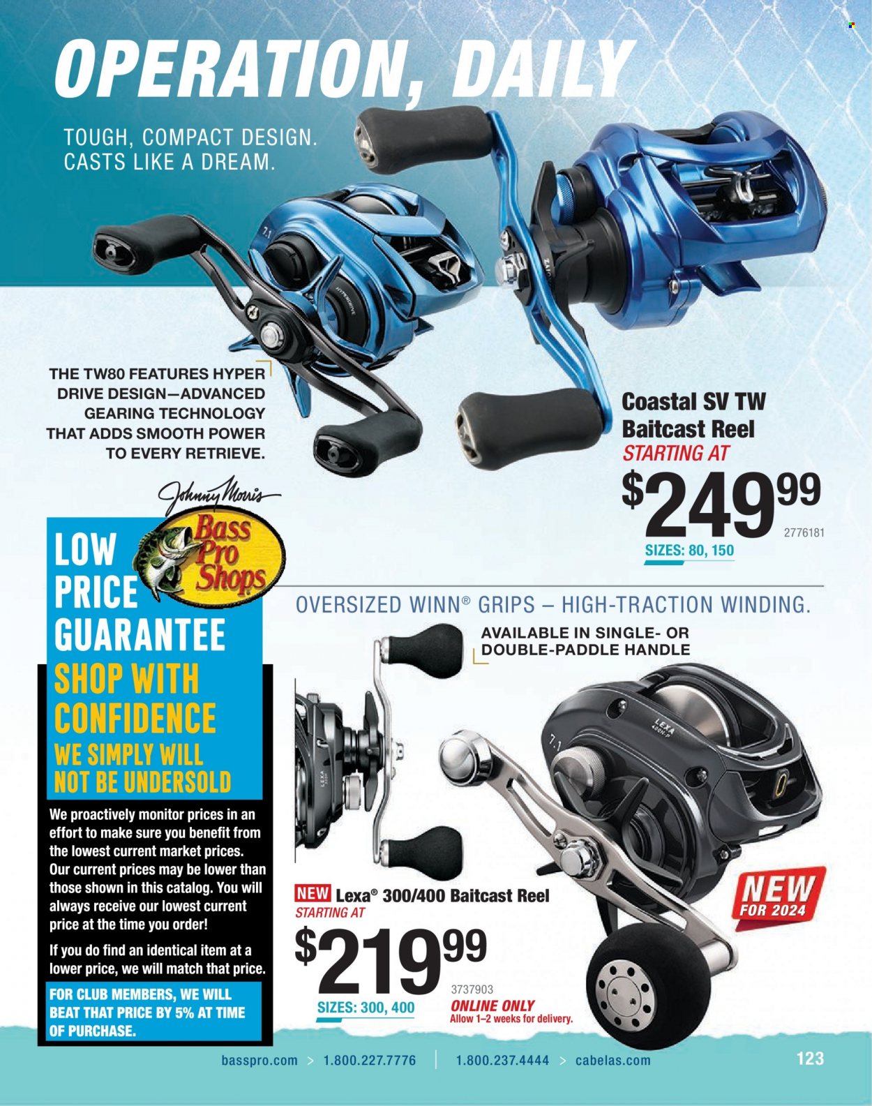 thumbnail - Bass Pro Shops Flyer - Sales products - baitcast reel, Bass Pro, reel. Page 123.