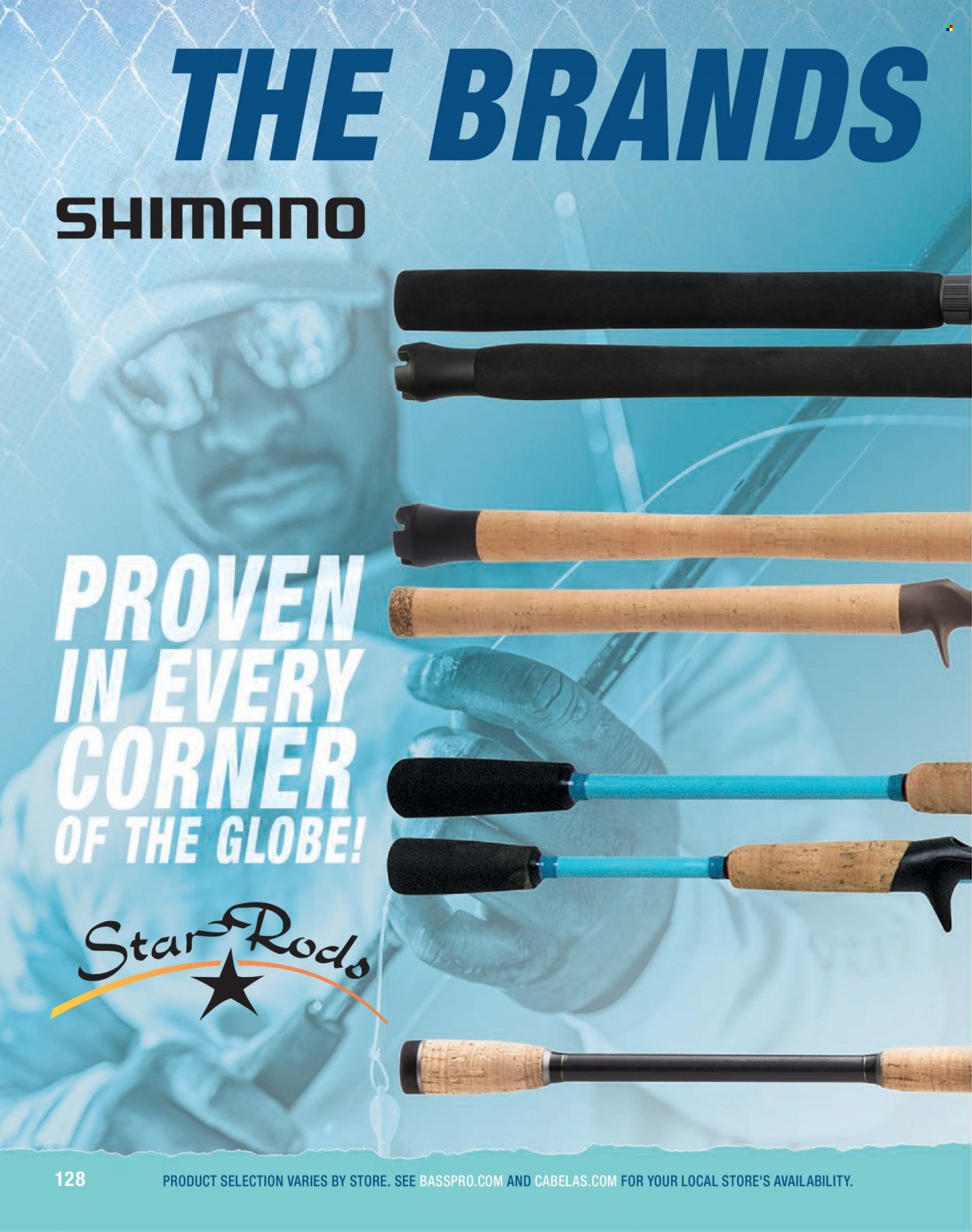 thumbnail - Bass Pro Shops Flyer - Sales products - Shimano, fishing rod. Page 128.