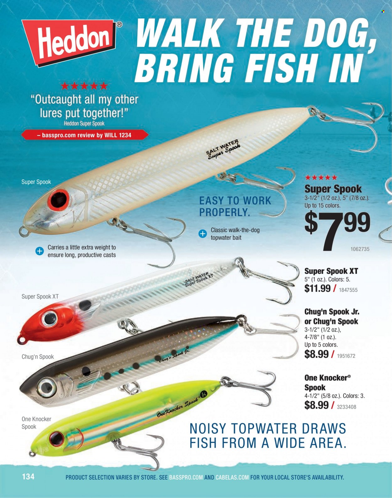 thumbnail - Bass Pro Shops Flyer - Sales products - fish. Page 134.